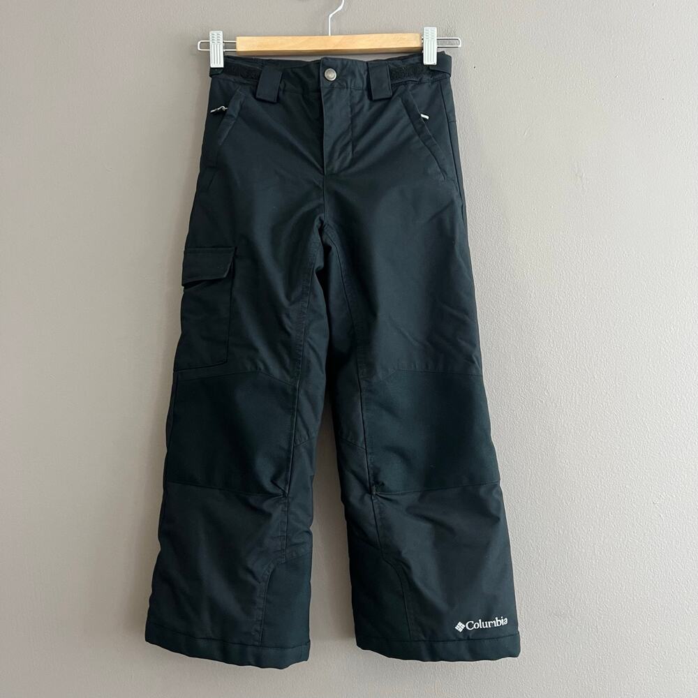 Columbia Omni-Heat Kids Sz Xs 6/7 Black Insulated Outgrown BUGABOO Ski Pants